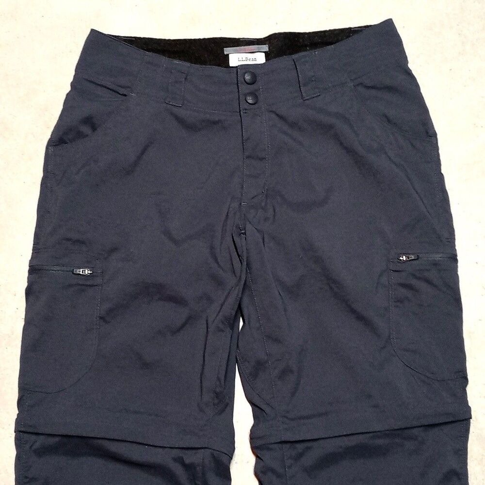 LL Bean Women's Convertible Nylon Cargo Pants Zip Off Shorts Size 2 (Fits 28x30) - Picture 2 of 9